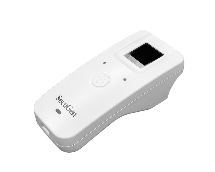 A Bluetooth fingerprint reader.