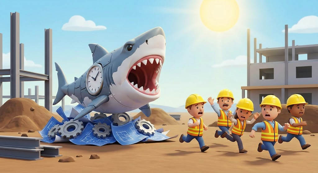 Commercial construction team researching ClockShark alternatives