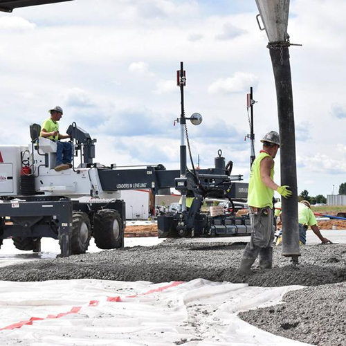 Lewis Construction Concrete Crew on site