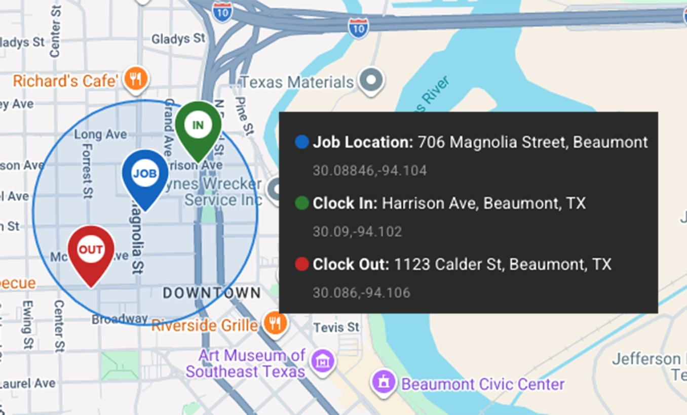 GPS Geofencing Map